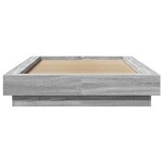 vidaXL Cadre de lit avec lumières LED sonoma gris 90x200 cm