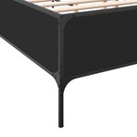 vidaXL Cadre de lit noir 140x190 cm bois d'ingénierie et métal