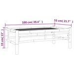 vidaXL Salon de jardin 5 Pièces avec coussins blanc crème bambou