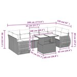 vidaXL Salon de jardin avec coussins 8 Pièces beige résine tressée