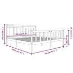 vidaXL Cadre de lit Bois massif 200x200 cm