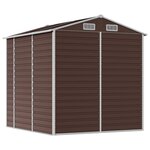 vidaXL Abri de jardin marron 191x215x198 cm acier galvanisé