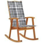 vidaXL Chaise à bascule avec coussins Bois d'acacia massif