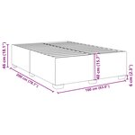 vidaXL Cadre de lit sans matelas crème 160x200 cm tissu