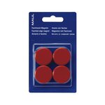 Blister de 4 Aimants ronds MAULpro 30 mm Puiss. 0,6 kg Rouge MAUL
