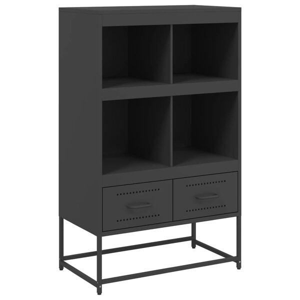 vidaXL Buffet haut noir 68 5x39x111 5 cm acier laminé à froid