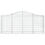 vidaXL Paniers à gabions arqués 50 Pièces 200x30x80/100 cm Fer galvanisé