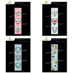 Lot de 4 marque-pages - triptyque
