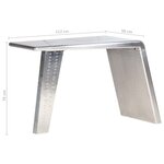 vidaXL Bureau style avion Argenté 112x50x76 cm Métal