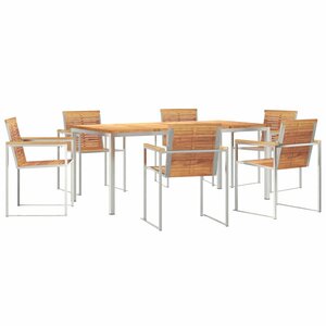 vidaXL Ensemble de salle à manger pour jardin 7 Pièces