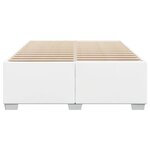 vidaXL Cadre de lit Blanc 140x190 cm Similicuir