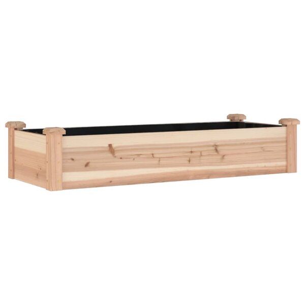 vidaXL Lit surélevé de jardin doublure 120x45x25 cm bois massif sapin
