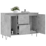 vidaXL Buffet gris béton 104x35x70 cm bois d'ingénierie