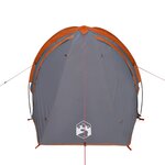 vidaXL Tente de camping à dôme 2 personnes gris et orange imperméable