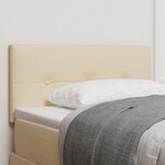 Tête de lit capitonnée crème 100 cm en tissu