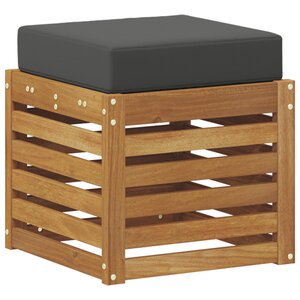 vidaXL 2 pc Banc de jardin Bois d'Acacia Massif Naturel et Anthracite