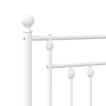 vidaXL Tête de lit métal blanc 180 cm
