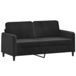 vidaXL Ensemble de canapés 2 Pièces noir velours