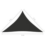 vidaXL Voile de parasol tissu oxford triangulaire 5x5x6 m