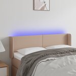 vidaXL Tête de lit à LED Cappuccino 147x16x78/88 cm Similicuir