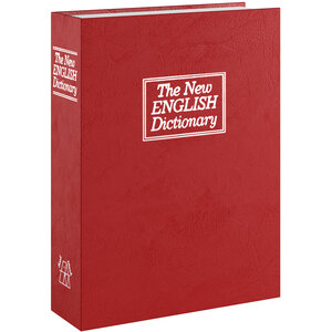 ACROPAQ Coffre fort livre- Petit coffre-fort pour livres avec serrure à combinaison- Sécurisez vos objets- Rouge