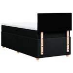 vidaXL Sommier à lattes de lit avec matelas Noir 100x200 cm Tissu