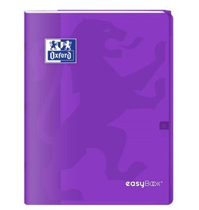 Cahier Easybook agrafé 24x32cm 96 pages grands carreaux 90g violet OXFORD
