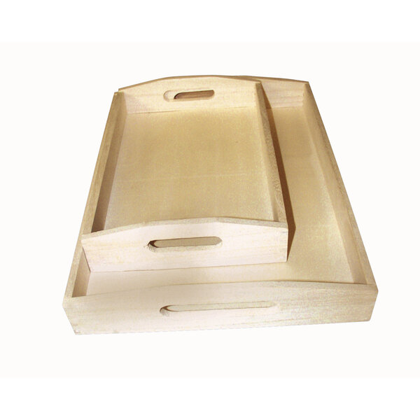 Plateaux en bois 2 pièces