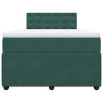 vidaXL Sommier à lattes de lit et matelas Vert foncé 120x200cm Velours