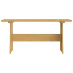 vidaXL Table à manger avec banc REINE marron miel bois de pin solide