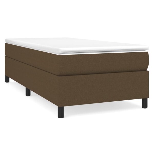 vidaXL Sommier à lattes de lit avec matelas Marron foncé 90x200 cm