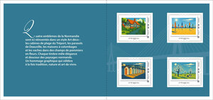 Collector 4 timbres - Icônes normandes - Lettre Verte