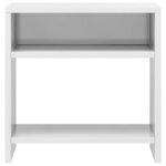 vidaXL Tables de chevet 2Pièces Blanc brillant 40x30x40cm bois ingénierie