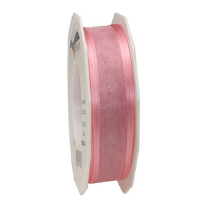 Organza marseille 25-m-rouleau 25 mm rose