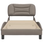 vidaXL Cadre de lit sans matelas Hvar taupe 80x200 cm tissu
