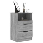 vidaXL Tables de chevet 2 Pièces Sonoma gris Bois d'ingénierie
