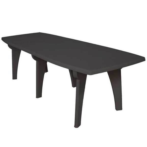 Table de jardin avec rallonge Lipari 2 - 8 a 10 places - 250 x 90 x 72, 8 cm - Gris anthracite