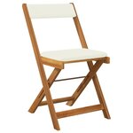 vidaXL Ensemble de bistro pliable 3 Pièces avec coussins Acacia solide
