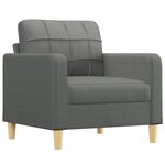 vidaXL Fauteuil Gris foncé 60 cm Tissu