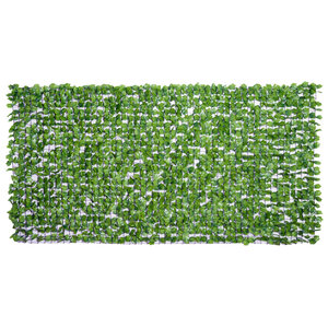 Haie artificiel érable brise-vue décoration rouleau 3L x 1 5H m  feuillage réaliste anti-UV vert