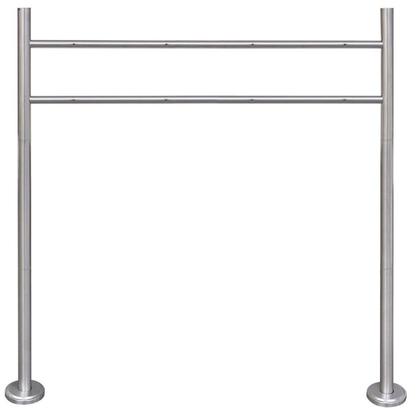 Support en acier inoxydable pour boîte aux lettres 120 x 100 cm