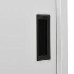 vidaXL Armoire à bureau porte coulissante Gris clair 90x40x180cm Acier