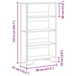 vidaXL Bibliothèque chêne marron 80x31x137 5 cm bois d'ingénierie