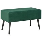 vidaXL Banc avec tiroirs 80 cm Vert Velours
