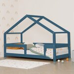 Lit cabane enfant LUCKY 120 x 180 bleu marine