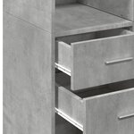 vidaXL Armoire de rangement gris béton 70x42 5x225cm bois d'ingénierie