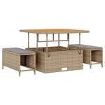 vidaXL Ensemble de Canapé de Jardin 12 Pièces avec Coussins Beige en Rattan Synthétique