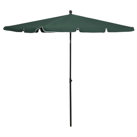 vidaXL Parasol de jardin avec mât 210x140 cm Vert