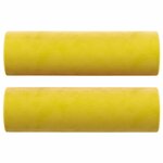 vidaXL Canapé 2 places avec oreillers décoratifs jaune 140 cm velours