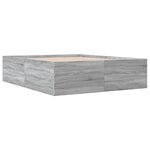 vidaXL Cadre de lit sonoma gris 160x200 cm bois d'ingénierie